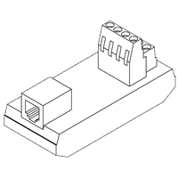 RJ11/RJ12 Connector to Terminal Adapter