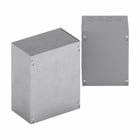 Type 1 junction boxes, 12" height, 4" length, 12" width, NEMA 1, Screw cover, SC NK enclosure, Surface mounted, Small single door, No knockout, Thru holes, Carbon steel