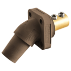 Single Pole Products, 300/400A Series,Receptacle, Angled, Double Set Screw, Brown