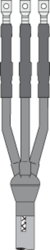 Cold Shrink QT-III, 3 Conductor Termination Kit 7695-T-150-3W, 1.18-1.52 in (30.0-38.6 mm) Cable Insulation O.D.