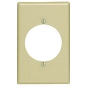 1-Gang Flush Mount 2.15-Inch Diameter, Device Receptacle Wallplate, Midway Size, Ivory