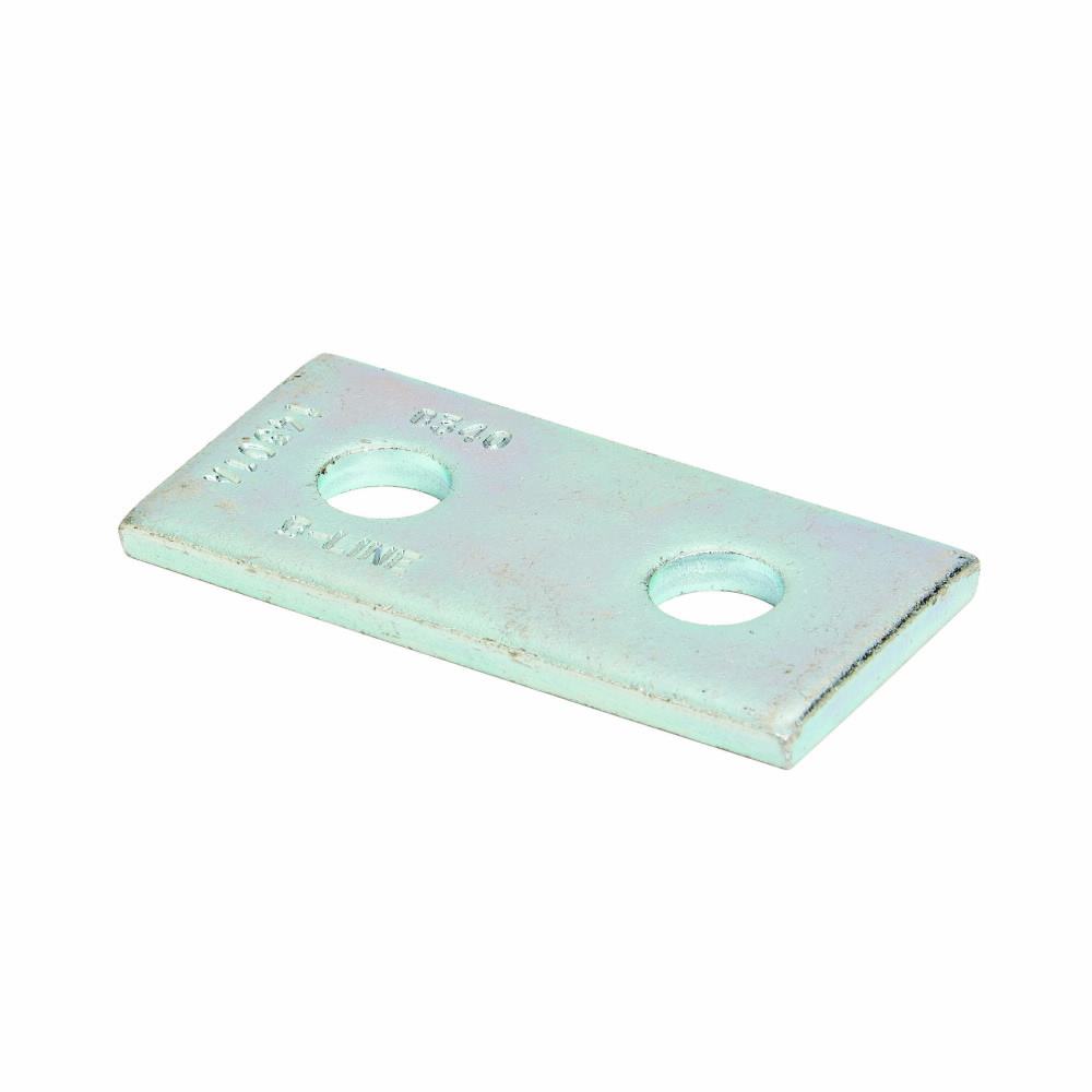 Eaton B-Line series splice plate, 1.62" H x 3.25" L x 1.62" W, Steel, Electro-plated