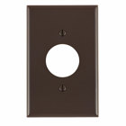 1-Gang Single 1.406-Inch Hole Device Receptacle Wallplate, Midway Size, Brown