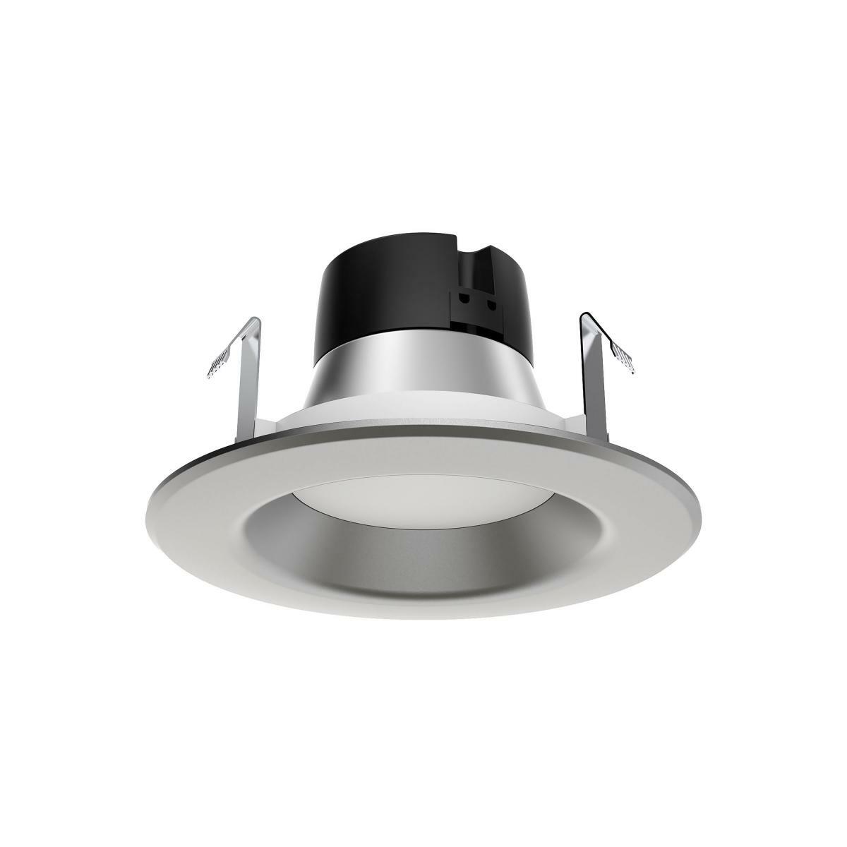 8.5 Watt LED Downlight Retrofit - 4" - 3000K - 120 Volts - Dimmable - Brushed Nickel Finish