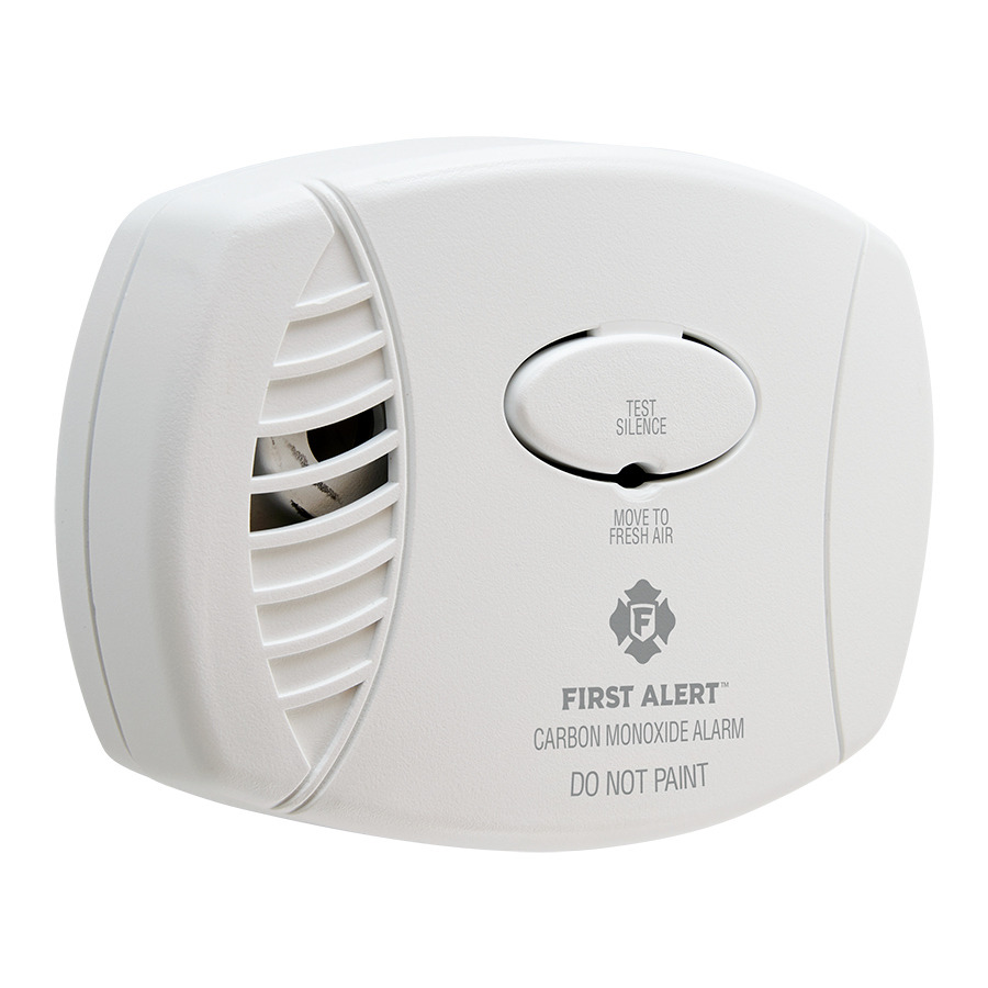 Plug-in CO Alarm w 9V Battery Backup