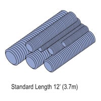 UNISTR HTHR050 10EG THREADEDROD,1/2