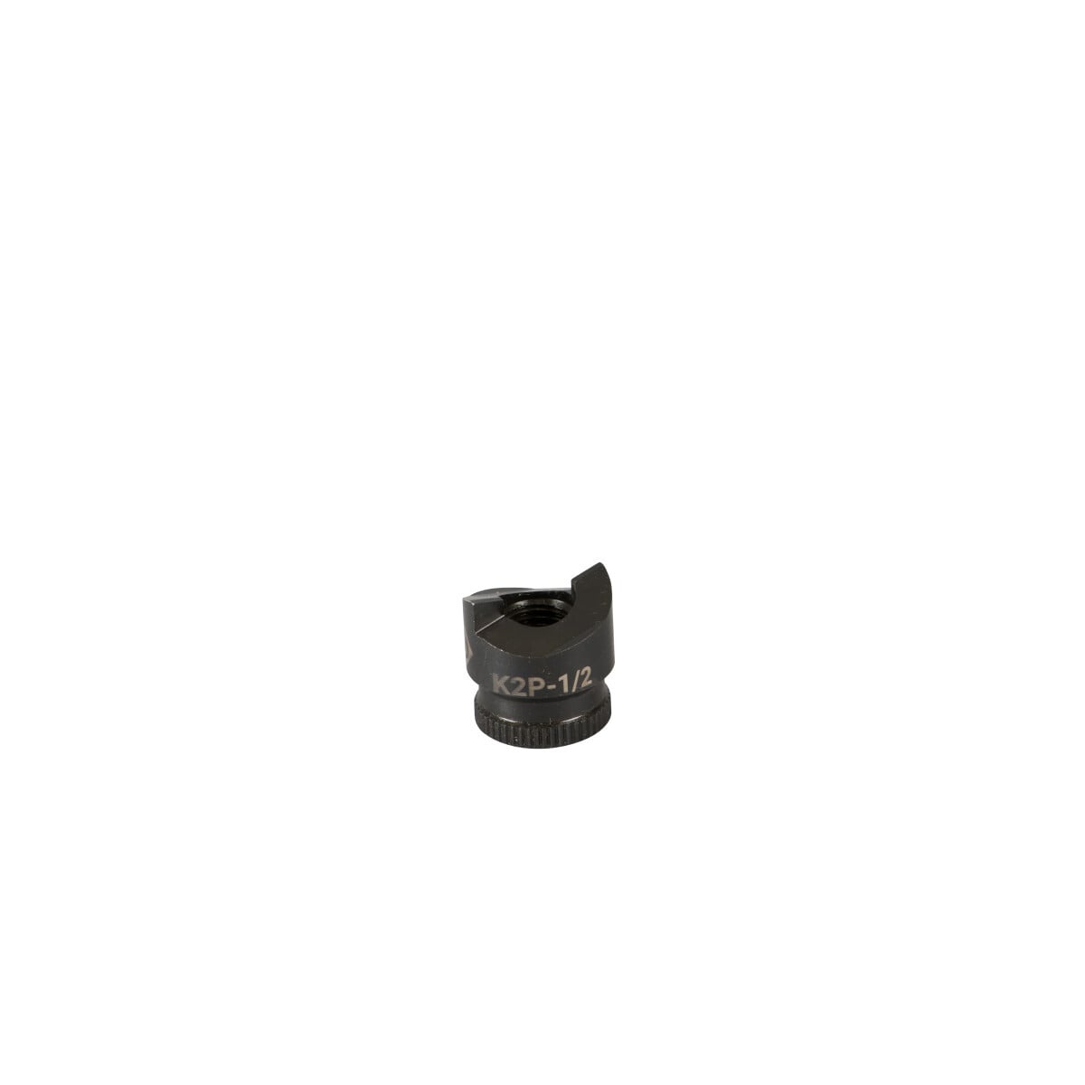 1/2" Conduit Size Slug-Buster Knockout Punch sold in qty's of 4.  Unique punch profile splits slugs allowing for easy slug removal. Knurled edge for better grip.  Laser markings for quick part identification.  Made in USA