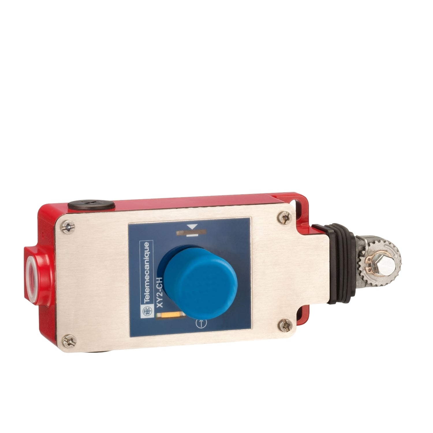 Latching emergency stop rope pull switch, Telemecanique rope pull switches XY2C, e XY2CH, 2NC+1 NO, mushroom head pushbutton