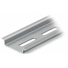 Steel carrier rail; 35 x 7.5 mm; 1 mm thick; 2 m long; slotted; according to EN 60715; "Hole width 25 mm