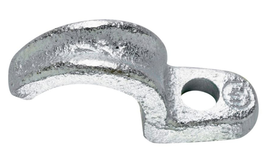 520 1-Hole Conduit Clamp, 5 in, For Use With Rigid/IMC/EMT Conduit, Malleable Iron