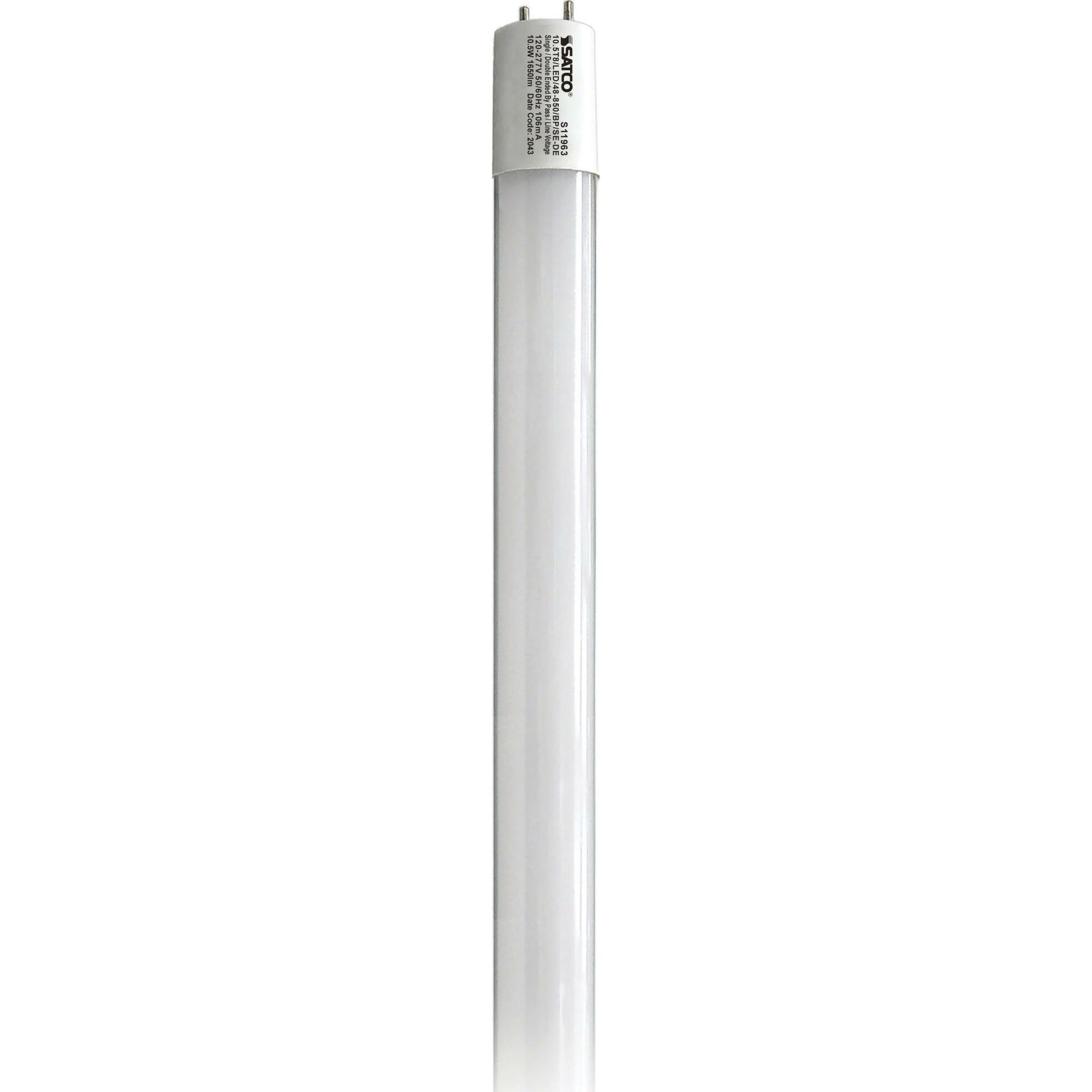 10.5W T8 LED - 4Ft - 5000K - G13 Base - 50K Hours - 1700L - Type B - Ballast Bypass - Single or Double Ended Wiring