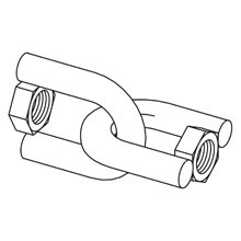 Eaton B-Line series swivel hanger, 1.75" H x 2.75" L x 1.75" W, Steel, Electro-plated, 1/2"-13 HN bolt size