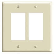 2-Gang Decora/GFCI Device Decora Wallplate, Ivory