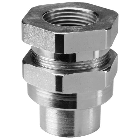 3/4 Inch UNF Female Union, Steel Electro Galvanized, 3 Piece for Hazardous and Non Hazardous Locations