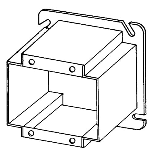 Tile Cover, Square, Appleton, 4-11/16" Single Device and Double Device-Plaster Rings/Mud Rings, 2" deep, raised, Volume: 24.5 Cubic Inch, Double Devices, UL Standard: 514A, UL Listed: E2527, NEMA: OS-1