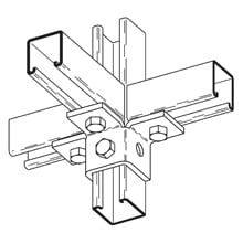 Eaton B-Line series wing connection, 2.06" H x 5.43" L x 1.68" W, Steel, DURA GREEN, 1/4" Gauge
