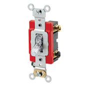 1222-PLC Self-Grounding AC Quiet Toggle Switch, 120 V AC, 20 A, 1 hp Power Rating