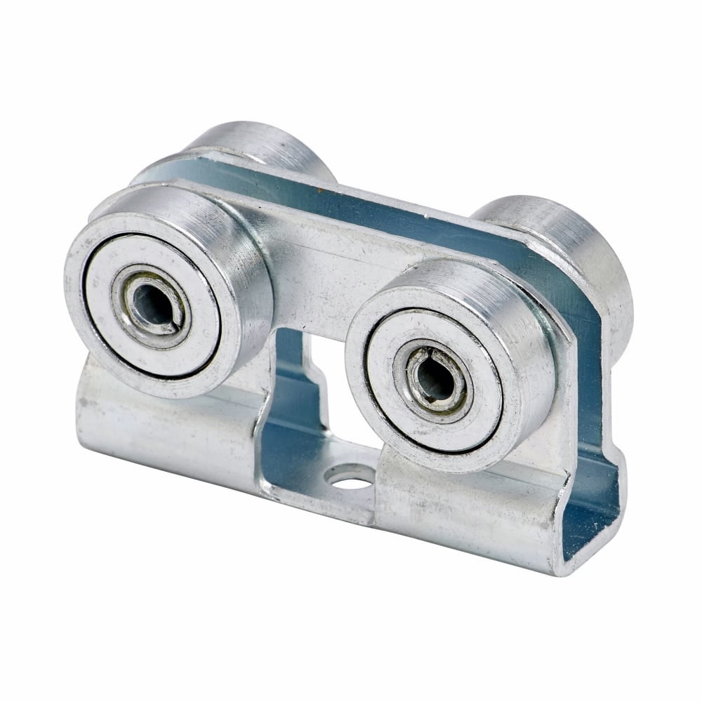 Eaton B-Line series trolley assembly, 3.93" H x 3" L x 1.6250" W, Steel, Electro-plated, 12 Gauge, Four bearing light trolley assembly