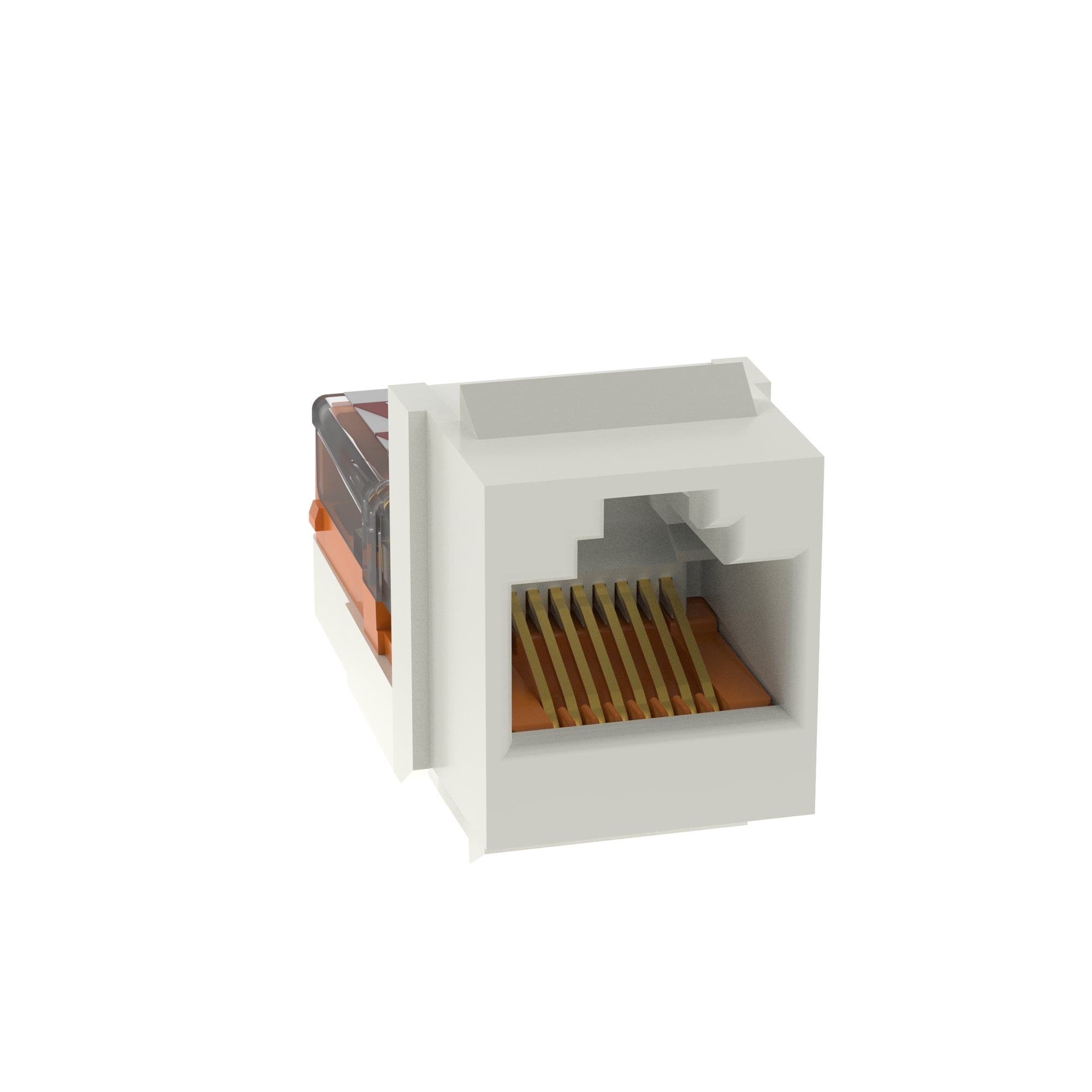 NK5E88MIWY NetKey 1-Slot Unshielded Jack Module, UTP Outlet, T568A/T568B Cable, 8 Jack Position