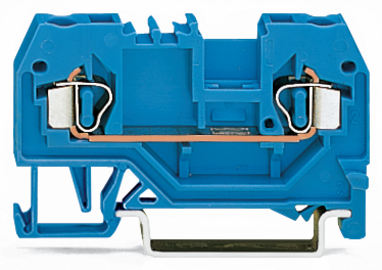 2-conductor through terminal block; 2.5 mm; suitable for Ex i applications; center marking; for DIN-rail 35 x 15 and 35 x 7.5; CAGE CLAMP; 2,50 mm; blue