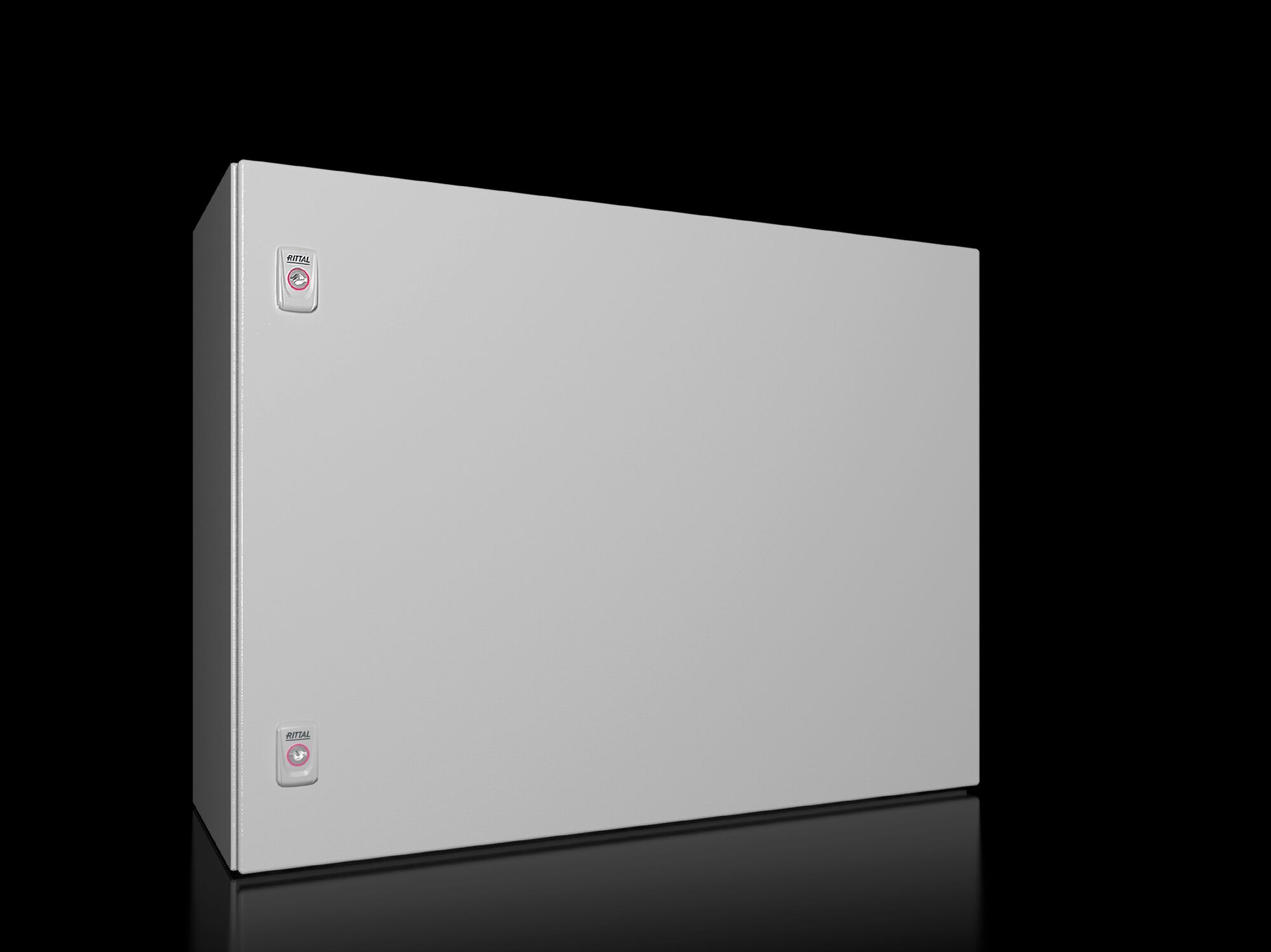 AX Compact enclosure, WHD: 800x600x300 mm, carbon steel, with mounting plate, single-door, with two cam locks