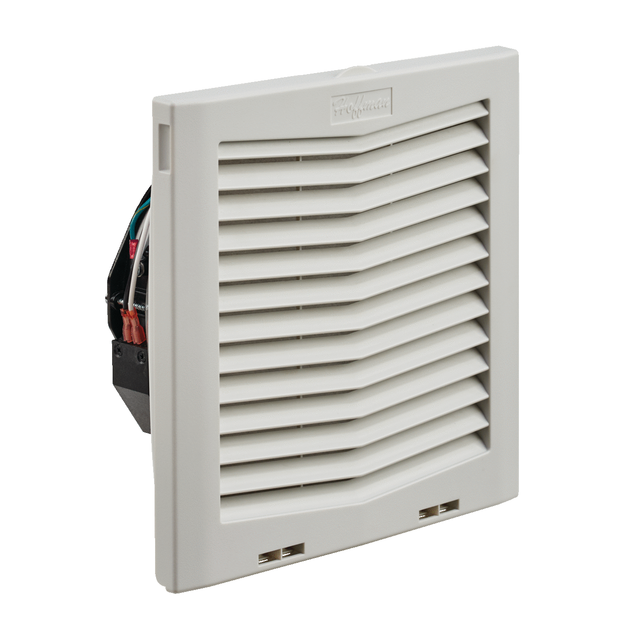 HF10 Side-Mount Filter Fan, 24V 159CFM, Lt Gray