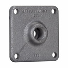 Eaton Crouse-Hinds series RSM/RSS conduit hub plate, 4-1/2" x 4", Feraloy iron alloy, 1 hub, 2" trade size