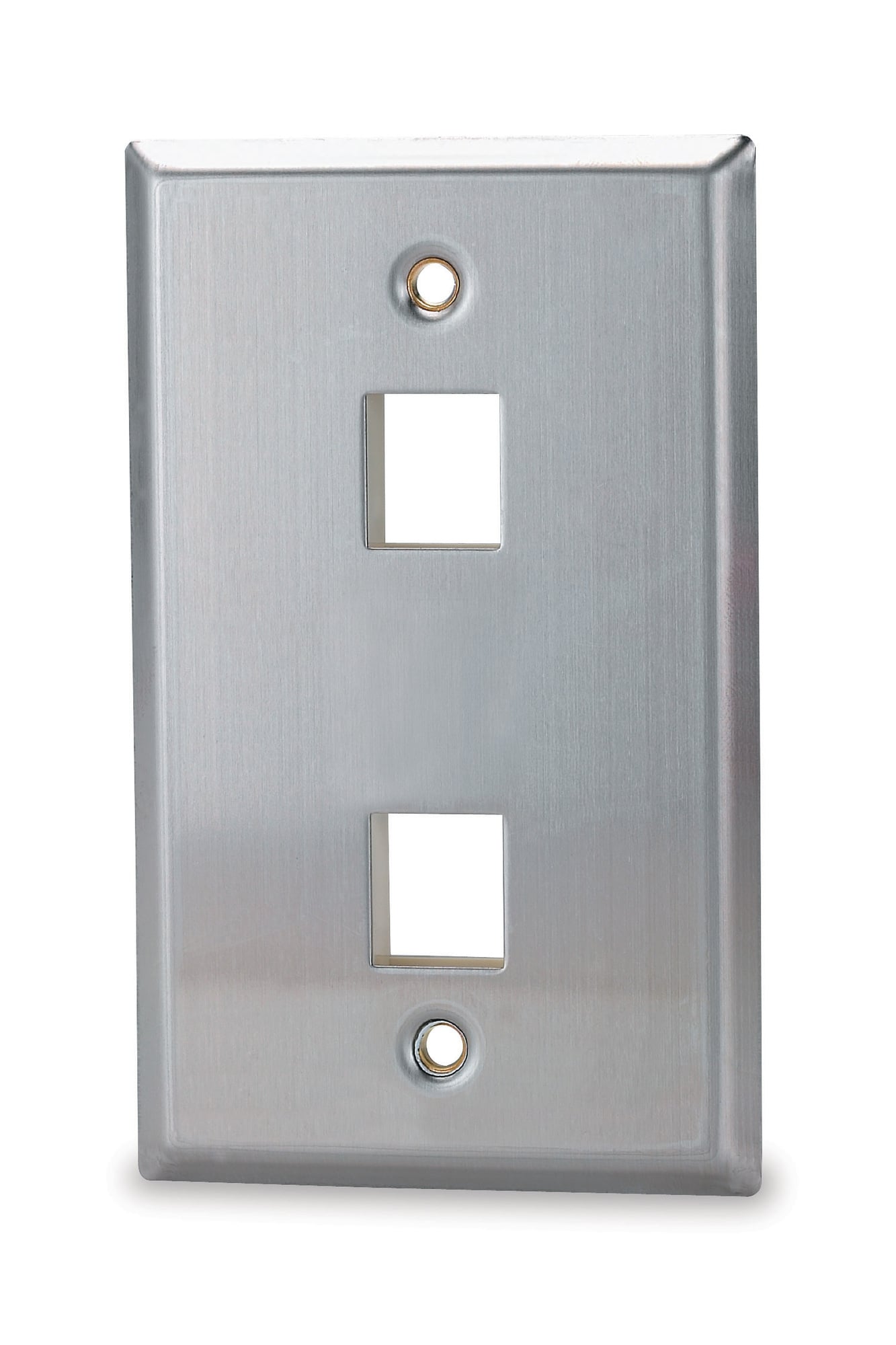 2-Port Single Gang Stainless Steel Faceplate