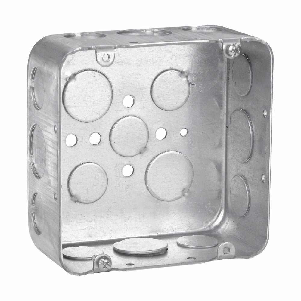 Eaton Crouse-Hinds series Square Extension Ring, 4-11/16", Natural, Drawn, 2-1/8", Steel, (8) 1", 42.0  cubic inch capacity