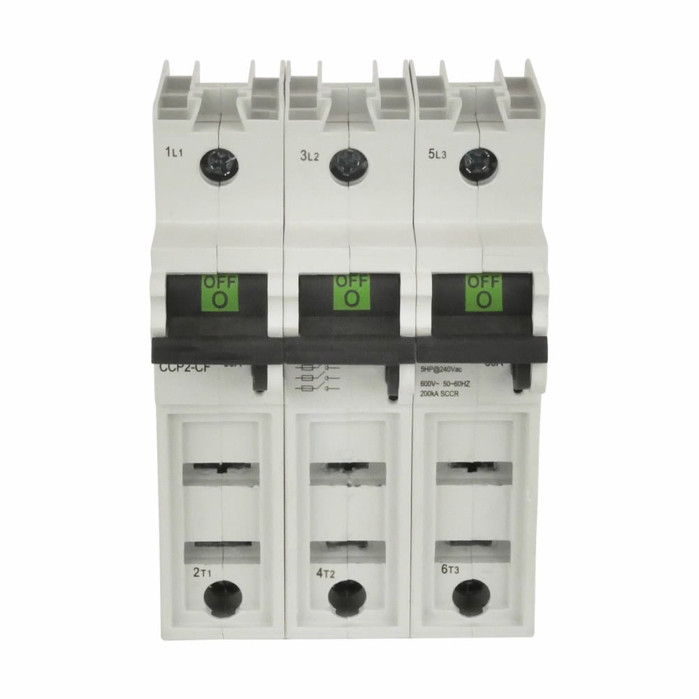 Eaton Bussmann series CCP UL98 fusible disconnect, Finger Safe, Lock-On provision, 600 Vac, 125 Vdc, 225A, UL98 fusible disconnect, Three-pole, 200 kA - CCP2-1-30CF