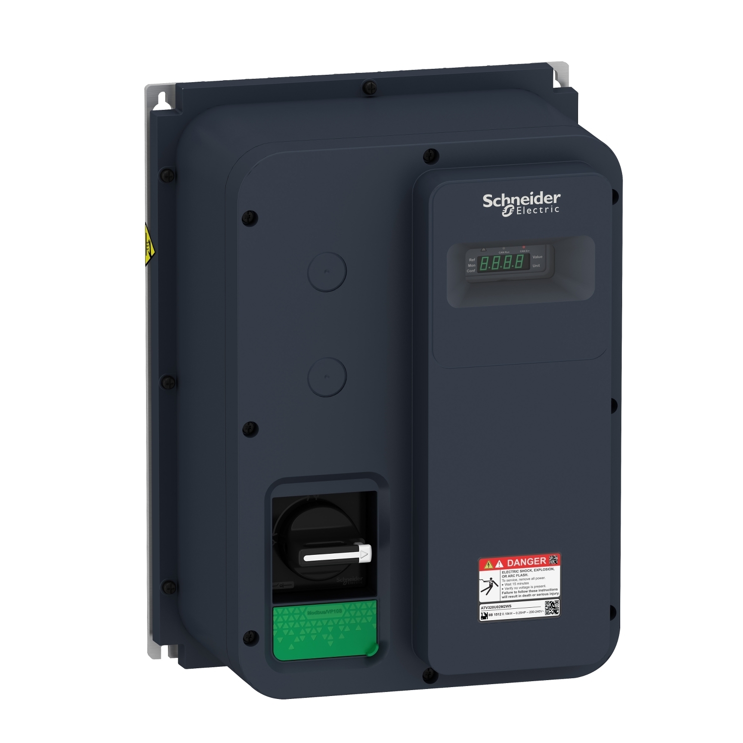 variable speed drive, Altivar Machine ATV320, 0.18kW, 200 to 240V, 1 phase, enclosed, IP65