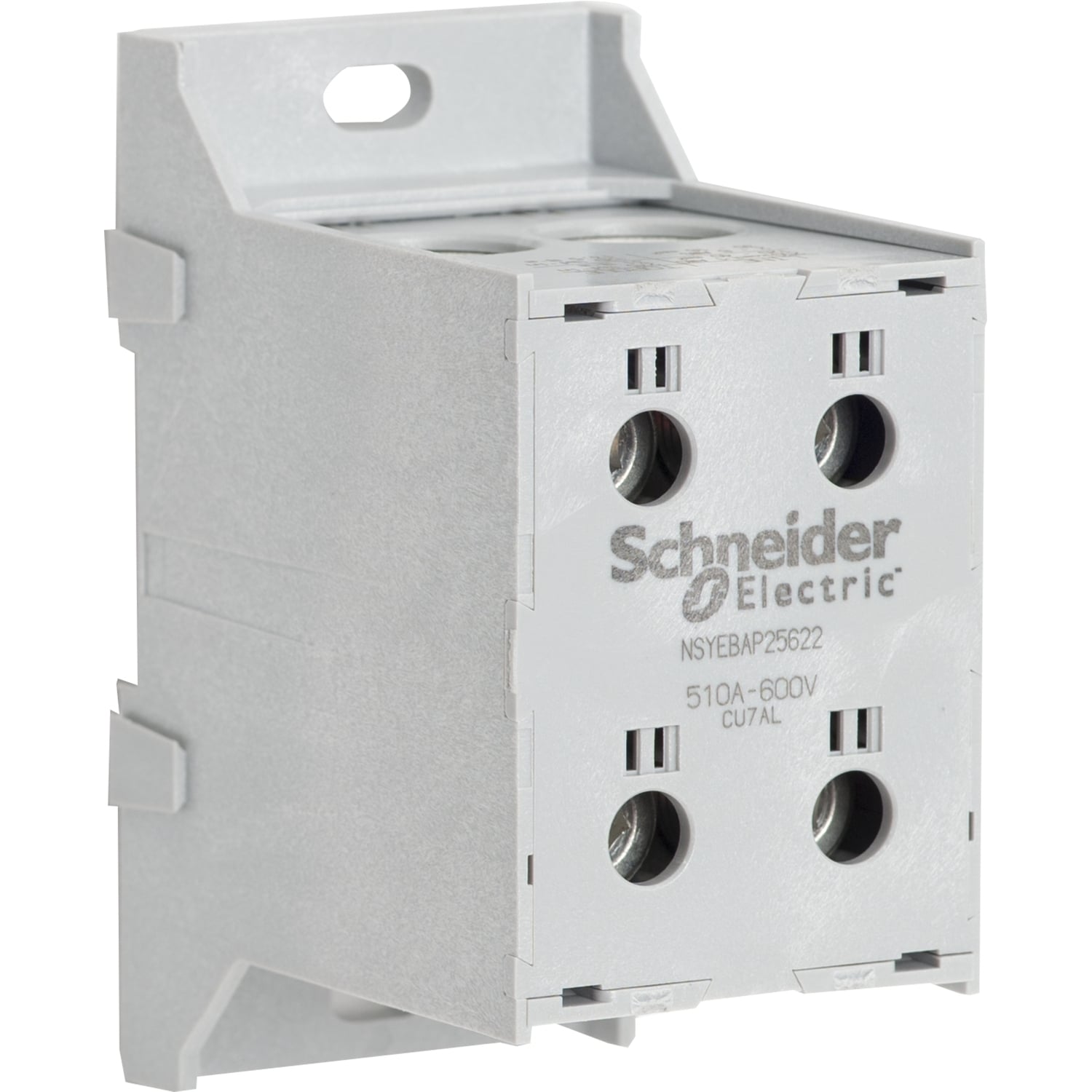 Power distribution block, Linergy, enclosed, 510A CU, 410A AL, 600 V, 2 line side lug, 2 load side lug, AL lug, panel