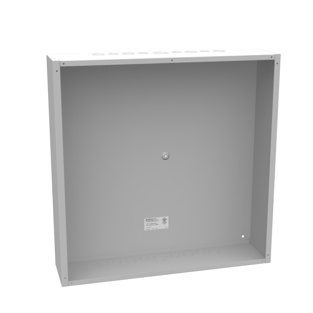 24x6x24 Screw Cover Type 1 UL Listed Steel Knockouts ANSI 61 Gray Cover with Teardrop Slots Mountng Holes in Back