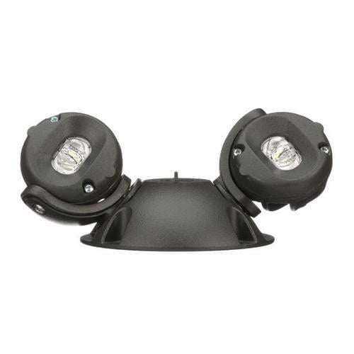 Quantum LED Adjustable Emergency Wet Location Remote Twin Light Head, 110 Lumen, 1.2 Watt, Linear Pattern, Dark Bronze