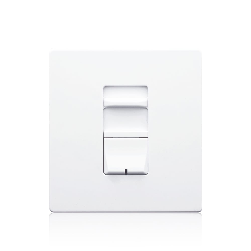 Preset Slide, Thin Heat Sink, Electronic Low Voltage, Renoir II Wide Dimmer, White