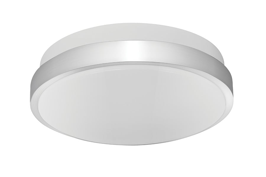 Skeet Xl 12In 12W, LED, 4000k, 120V Triac, Dimmable with round Deco Ring, White