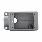 Eaton Crouse-Hinds series Condulet FSL device box, Shallow, Feraloy iron alloy, Single-gang, A shape, Back feed, 3/4"
