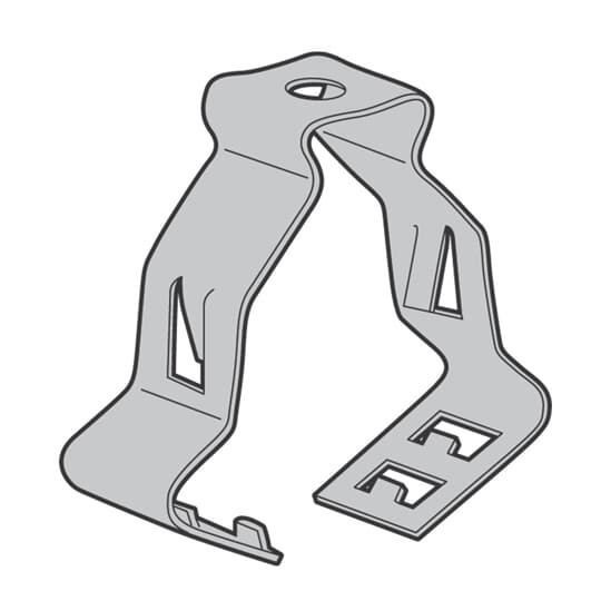 Clip, Conduit, Conduit Size 1/2 Inch to 3/4 Inch, Mounting Hole 1/4-20 Thread Impression, Steel