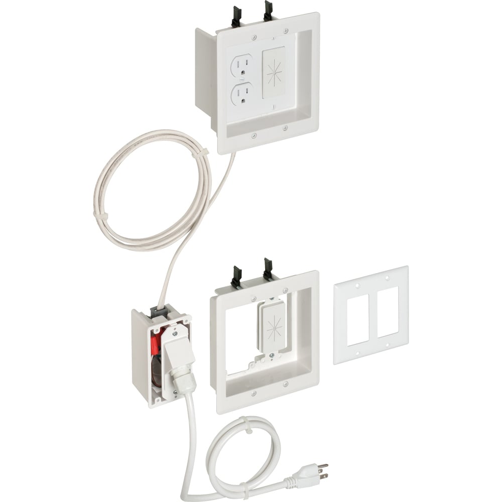 TV BRIDGE II Kit. Non Metallic prewired, preassembled box kits. With two gang boxes.