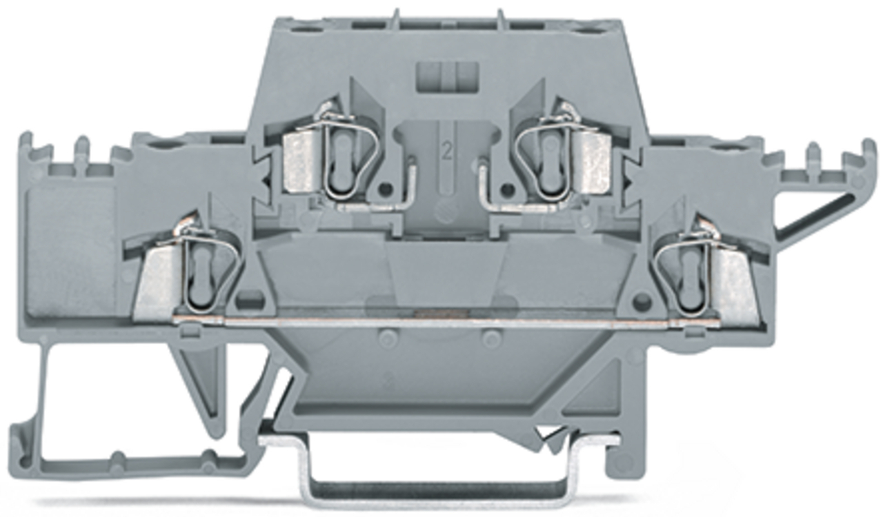 Double-deck terminal block; for DIN-rail 35 x 15 and 35 x 7.5; 2.5 mm; CAGE CLAMP; 2,50 mm; gray/gray