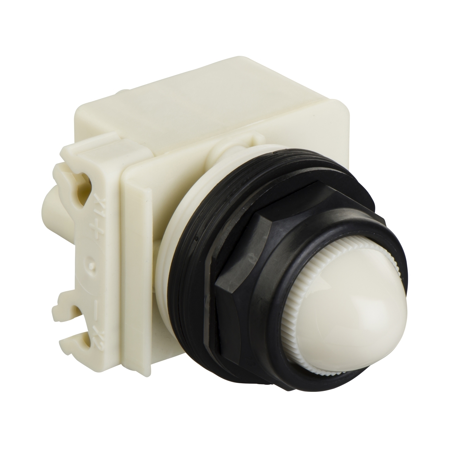 Pilot light, Harmony 9001SK, plastic, polycarbonate, domed, white, 30mm, LED white, 24-28V