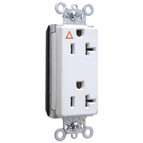 PlugTail Isolated Ground Decorator Spec Grade Duplex Receptacle 20amp 125volt White