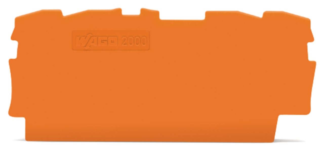 End and intermediate plate; 0.7 mm thick; orange