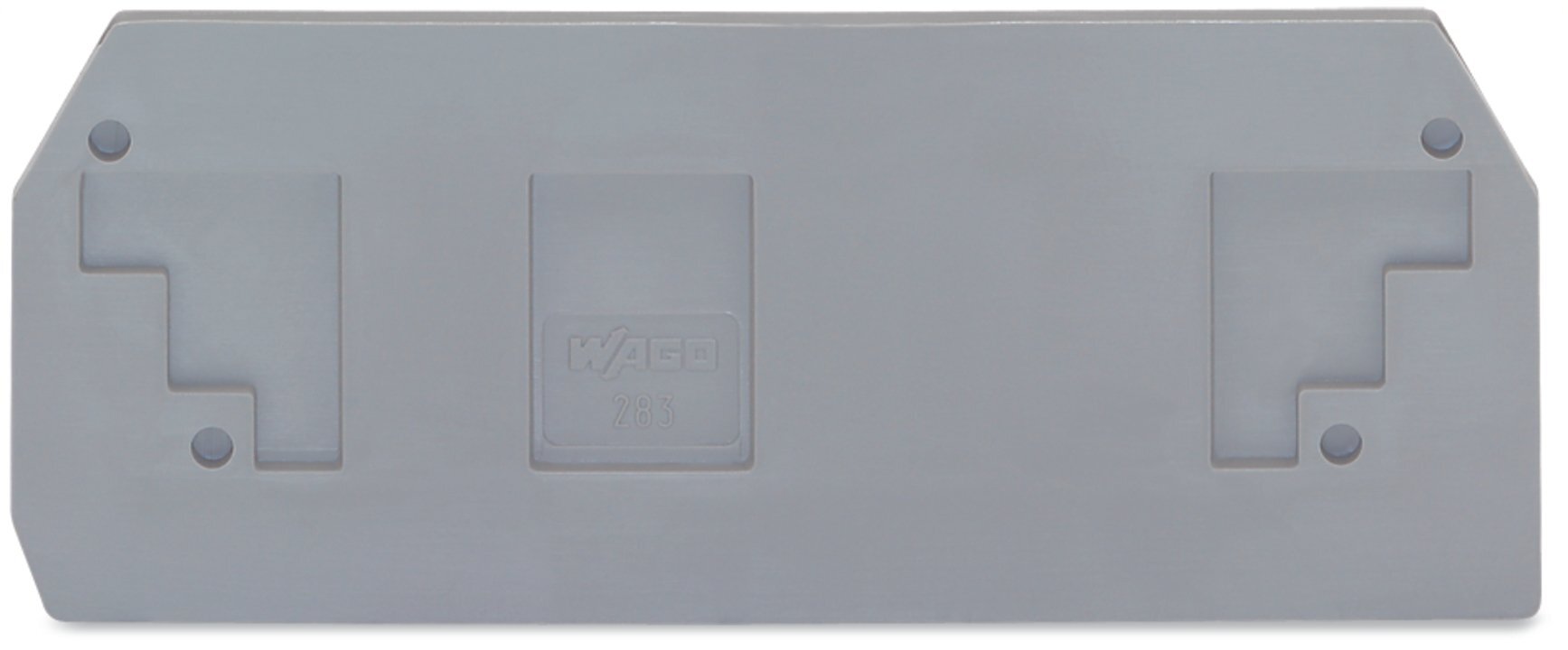 End and intermediate plate; 2.5 mm thick; gray