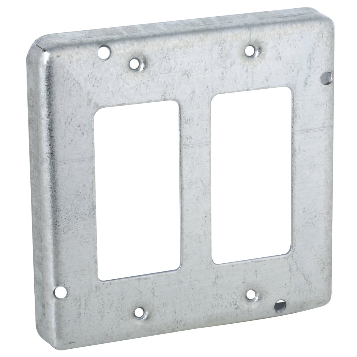 4-11/16 In. Square Exposed Work Covers, 2 GFCI