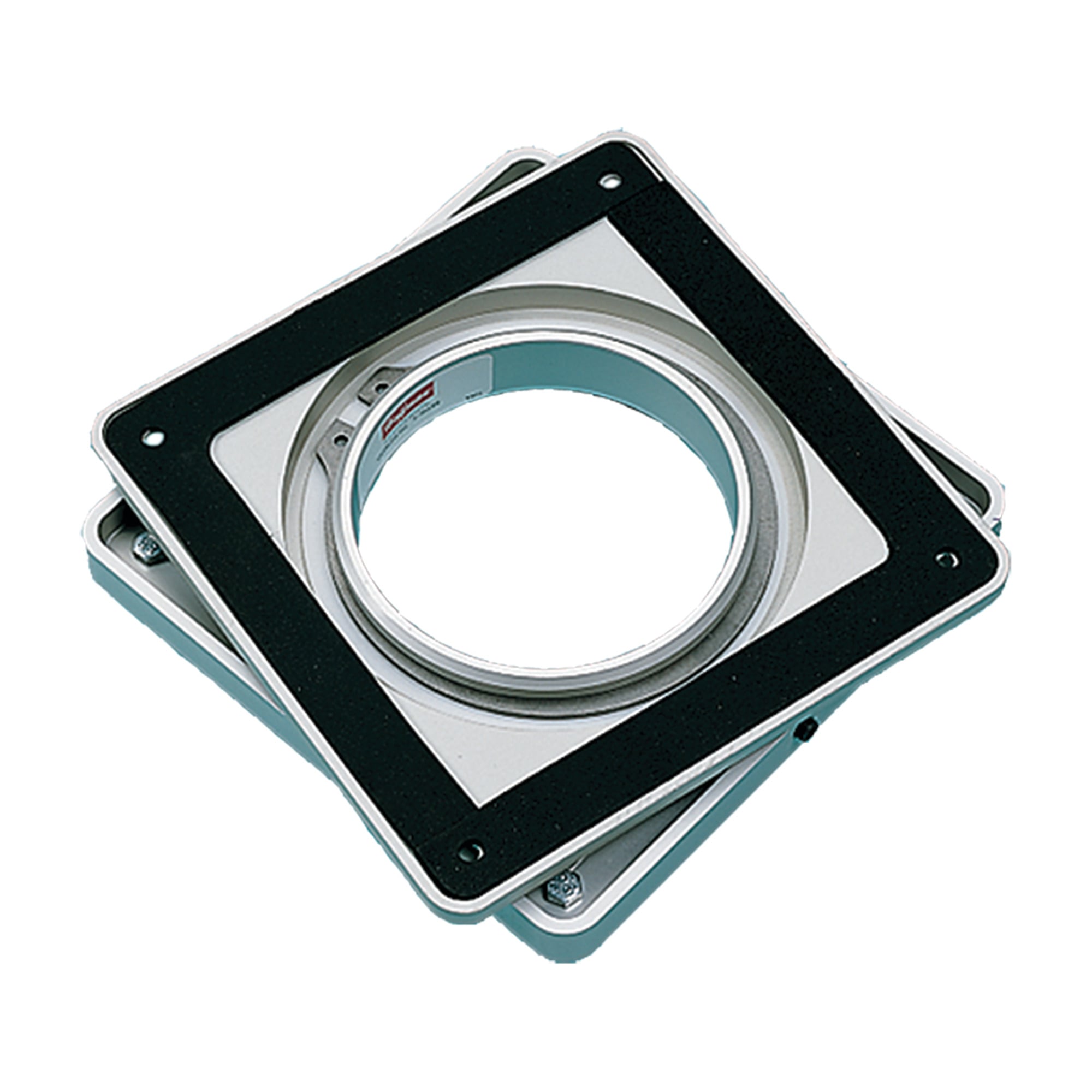 Swivel for Pedestal with 350-Degree Rotation, 1.28x8.00x8.00, Anodized, Aluminum