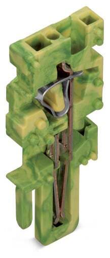 Center module for 1-conductor female connector; CAGE CLAMP; 4 mm; Pin spacing 5 mm; 1-pole; coding finger; 4,00 mm; green-yellow