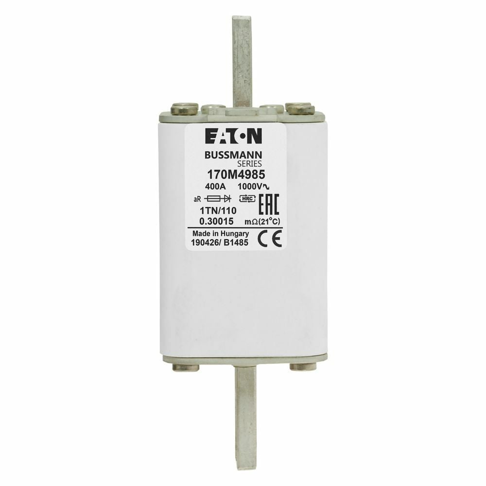 Fuse-link, high speed, 400 A, AC 1000 V, DIN 1, 51 x 69 x 138 mm, aR, DIN, IEC, type T indicator