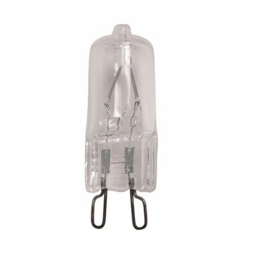Halogen Bi Pin Lamp, Designation: 40T4/G9/CL, 120 V, 40 WTT, T4 Shape, G9 Double Loop Base, Clear, CC-2V Filament, 2000 HR, Lumens: 500 LM Initial, 1-25/32 IN Length, 1/2 IN Diameter