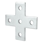 Connector Cross Plate, Length 4-1/2 Inches, Steel with 9/16 Inch Holes on 1-1/2 Inch Centers